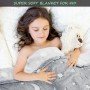 Светящийся в темноте плед одеяло BLANKET Серый цвет 120х165 см плюшевое покрывало со звездами день/ночь