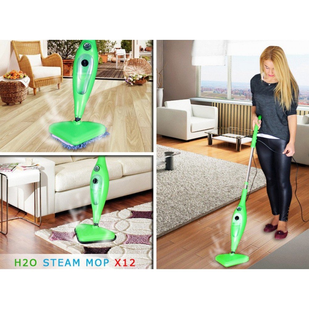 Паровая швабра 12в1 H2O Steam Mop 12X высокотемпературная паровая щетка для влажной уборки Паровая швабра 12в1 H2O Steam Mop 12X высокотемпературная паровая щетка для влажной уборки