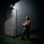 Уличный тройной светильник с датчиком движения на солнечной батарее FL-1725А / Прожектор с солнечной панелью