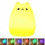 Силиконовый детский ночник "Котик" 7 режимов