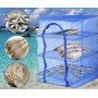 Сетка для сушки рыбы (фруктов и овощей) сушилка Трехярусная 45х45х55| Сетка для сушки грибов