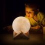 Дизайнерская, яркая Сенсорная лампа ночник 3D MOON 18см. Лучшая Цена!