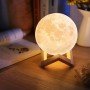 Дизайнерская, яркая Сенсорная лампа ночник 3D MOON 18см. Лучшая Цена!