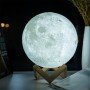 Дизайнерская, яркая Сенсорная лампа ночник 3D MOON 18см. Лучшая Цена!