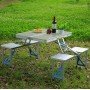 Стол раскладной для пикника, рыбалки с 4 стула, Folding Table стол трансформер, чемодан алюминиевый Стол раскладной для пикника, рыбалки с 4 стула, Folding Table стол трансформер, чемодан алюминиевый