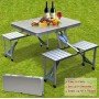 Стол раскладной для пикника, рыбалки с 4 стула, Folding Table стол трансформер, чемодан алюминиевый Стол раскладной для пикника, рыбалки с 4 стула, Folding Table стол трансформер, чемодан алюминиевый
