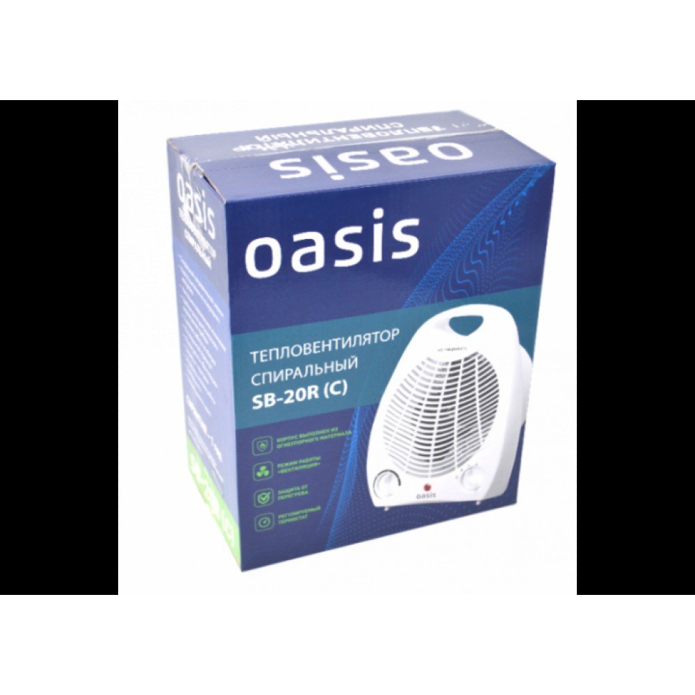 Тепловентилятор спиральный OASIS SB-20RС с регулировкой мощности Тепловентилятор спиральный OASIS SB-20RС с регулировкой мощности