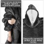 Толстовка плед с рукавами и капюшоном Huggle Hoodie оверсайз, теплый худи с большим карманом для рук Черный