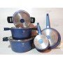 Набор посуды с антипригарным покрытием Top Kitchen TK00023 Синий 7-ми слойное дно