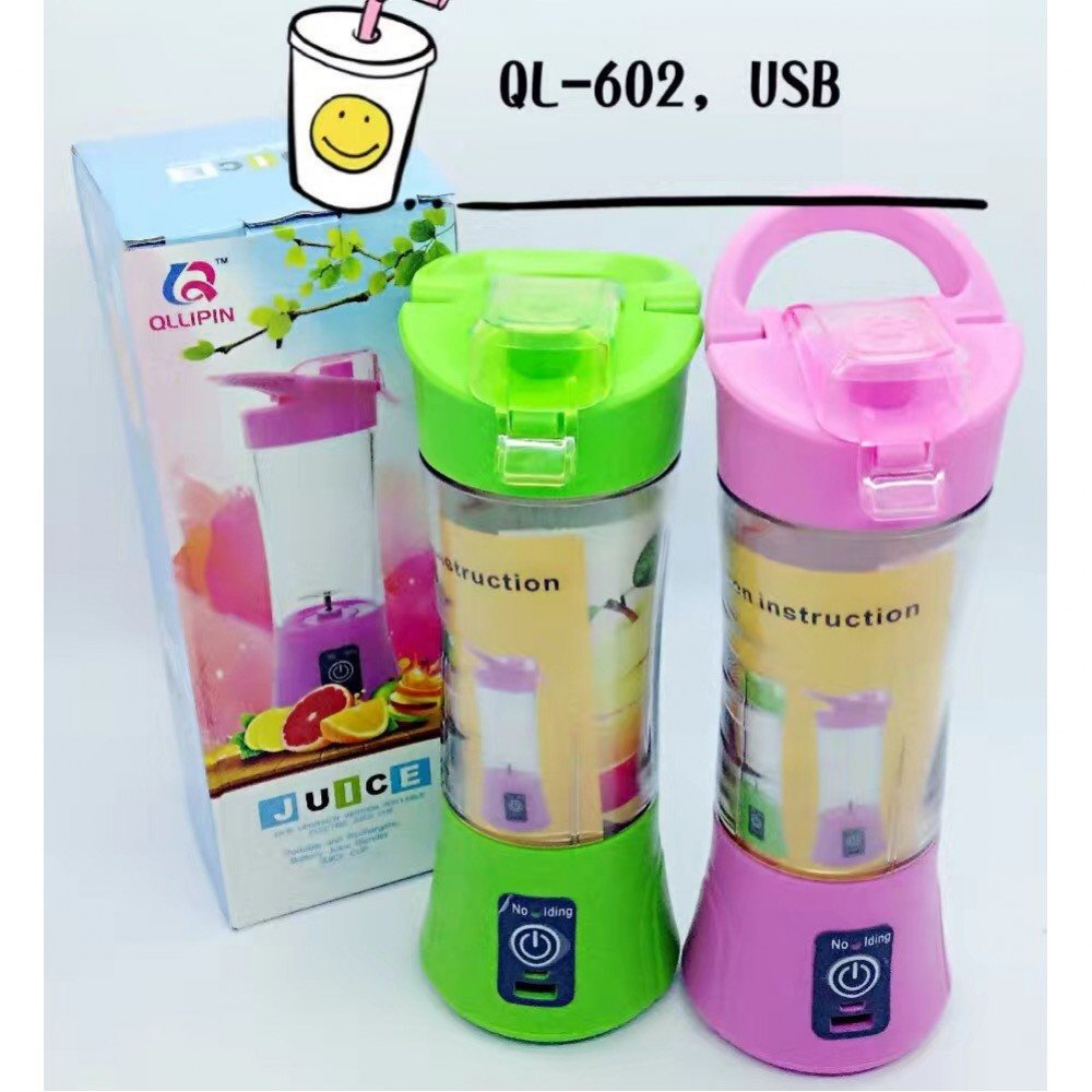 Фитнес-блендер Smart Juice Cup Fruits QL-602 Портативный миксер, шейкер с USB Фитнес-блендер Smart Juice Cup Fruits QL-602 Портативный миксер, шейкер с USB