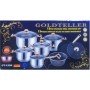 Набор кастрюль со сковородой с крышками и фритюром Goldteller GT-1330 на 13 предметов