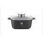 Кастрюля квадрат Top Kitchen 4.5л с мраморным антипригарным покрытием диаметр 24 см ТК00055