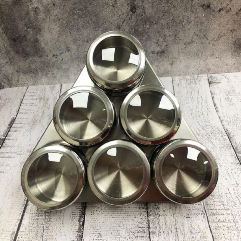 Набор баночек для специй на магните 6 шт. Набор баночек для специй на магните 6 шт.