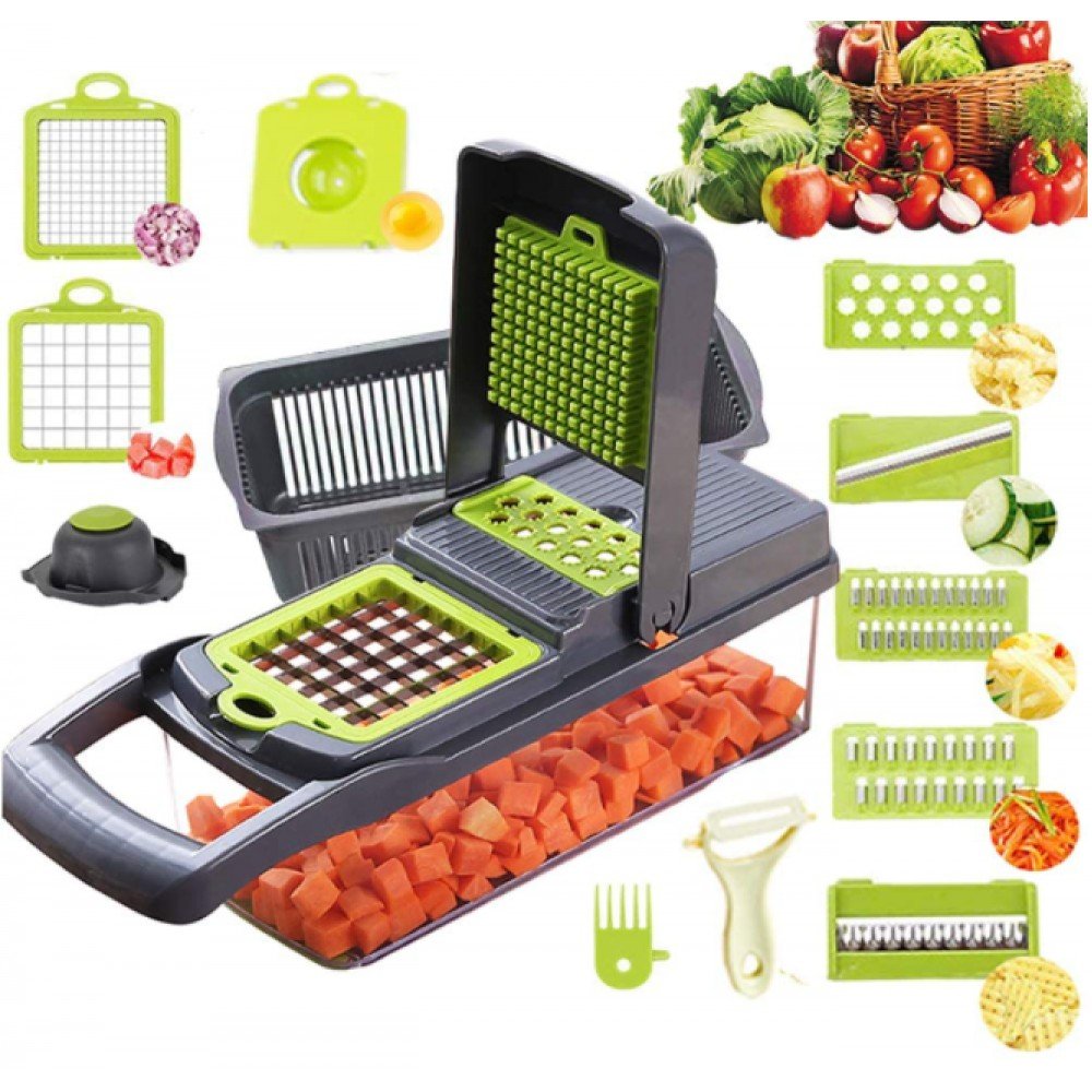 Овощерезка-измельчитель Veggie Slicer 14 в 1, ситечко для яиц и нож для очистки овощей KA-808 Овощерезка-измельчитель Veggie Slicer 14 в 1, ситечко для яиц и нож для очистки овощей KA-808