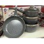 Набор посуды для кухни со сковородой гранит круглый ( 7 предметов) НК-314 серый Набор посуды для кухни со сковородой гранит круглый ( 7 предметов) НК-314 серый