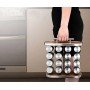 Набор для специй 16 емкостей Stainless steel and wood / Карусель для специй / Органайзер для хранения специй