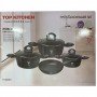 Набор кастрюль с гранитным мраморным покрытием 7 предметов Top Kitchen Deluxe TK00081