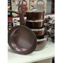 Набор кастрюль со сковородой для кухни гранит круглый ( 9 предметов) НК-313 кофе