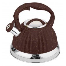 Чайник с гранитным покрытием Higher Kitchen ZP-039 3.5 л, гранитный чайник со свистком для кухни Цвет Кофе