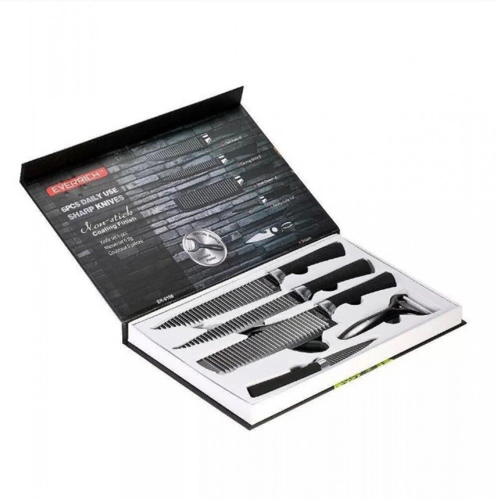 Набор профессиональнх кухонных ножей 6 in 1 Non-Stick Coating. Лучшая Цена! Набор профессиональнх кухонных ножей 6 in 1 Non-Stick Coating. Лучшая Цена!