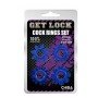 Набор эрекционных колец Cock Rings Set, Blue 291004 CHISA