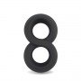 Двойное эрекционное кольцо Silicone Cockring, black 310304 LOVETOY