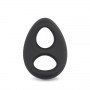 Двойное эрекционное кольцо Silicone Cockring, Black 310305 LOVETOY