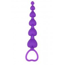 Анальная цепочка Heart Booty Beads-Purple 291353