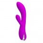 Вибратор с клиторальным стимулятором и функцией нагрева Wilbur, Purple 30781 LYBAILE