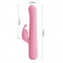 Вибромассажер с стимулятором клитора и ротацией JULIAN, Light Pink 30254 LYBAILE