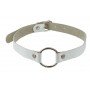 Кляп Leather O-Ring Gag, White 281423