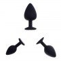 Набор анальных пробок "3 всегда лучше", Black Silicone 281504 CRYSTAL
