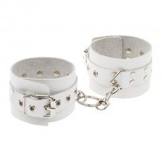 Наручники Leather Rastraints Hand Cuffs, White 281406