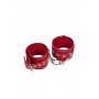 Наручники Leather Restraints Hand Cuffs, Red 280158 sLash