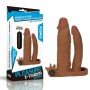 Насадка двойная с вибрацией Add 2" Vibrating Double Penis Sleeve, Brown 310338 LOVETOY