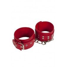 Оковы Leather Restraints Leg Cuffs, Red 280161