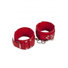 Оковы Leather Dominant Leg Cuffs, Red 280155