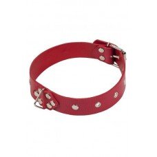 Ошейник Leather Restraints Collar, Red 280164