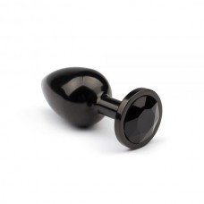 Анальная пробка, Black Metal Luxe, Black Diamond, L 280564