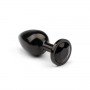 Анальная пробка, Black Metal Luxe, Black Diamond, L 280564 CRYSTAL