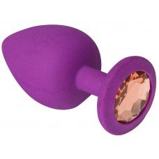 Анальная пробка, Purple Silicone Citrine, L 280579