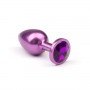 Анальная пробка, Purple Metal Luxe, Amethyst, L 280567 CRYSTAL