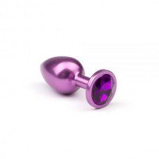 Анальная пробка, Purple Metal Luxe, Amethyst, M 280568