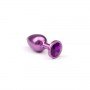 Анальная пробка, Purple Metal Luxe, Amethyst, S 280569 CRYSTAL