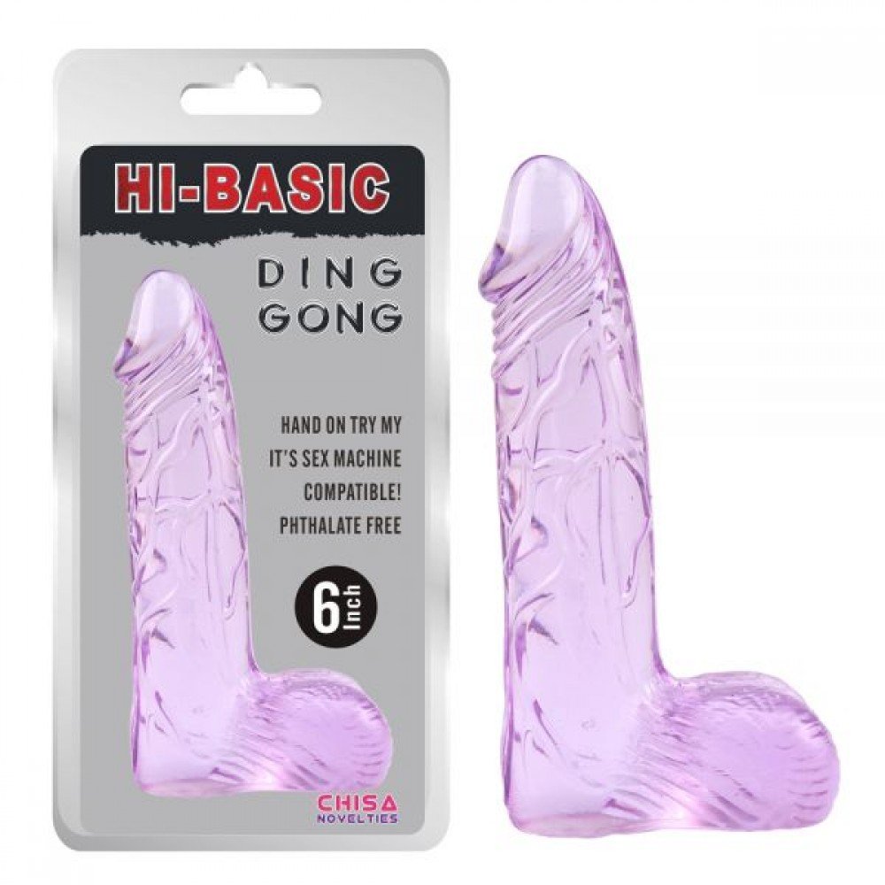 Фаллоимитатор Ding Dong 6", Purple 291430 CHISA