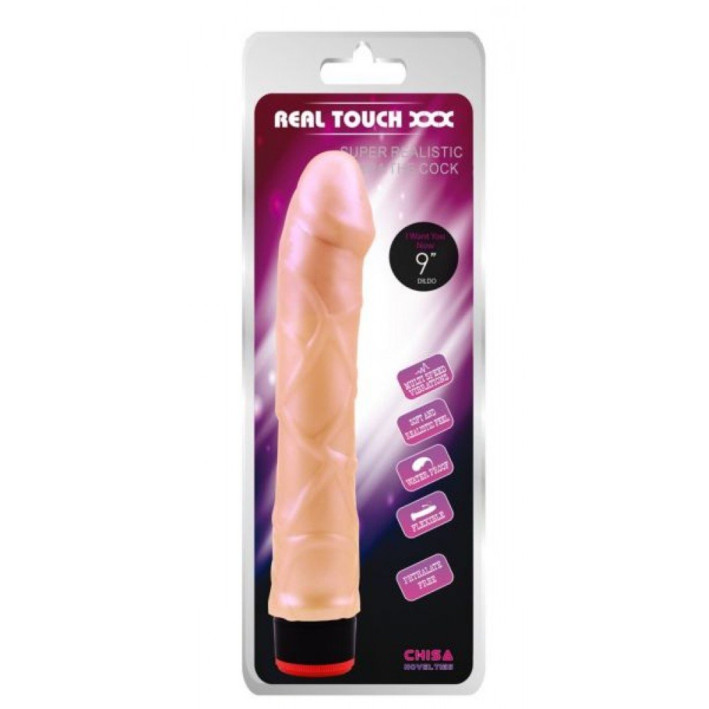 Вибромассажер 9” Vibe Cock, Flesh 291648 CHISA