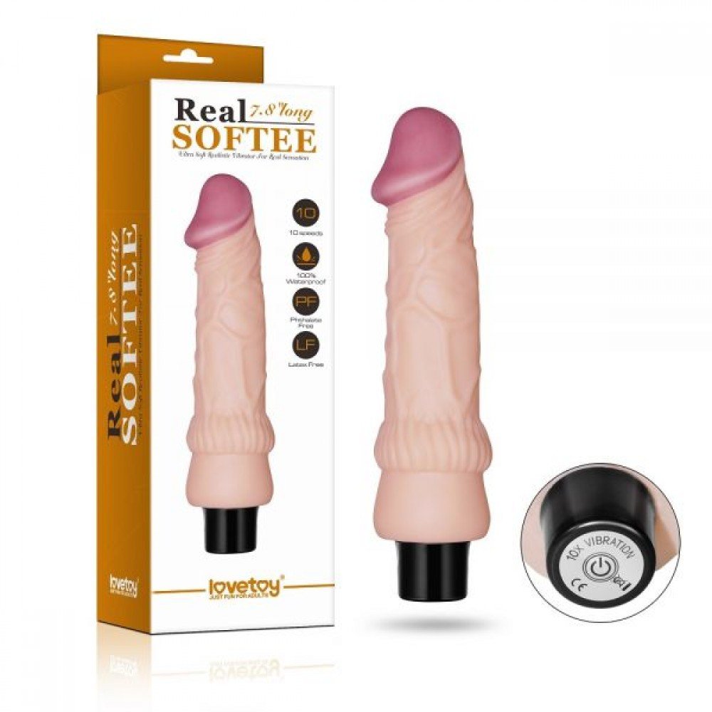 Вибромассажер 7.8" Real Softee, Flash 310018 LOVETOY