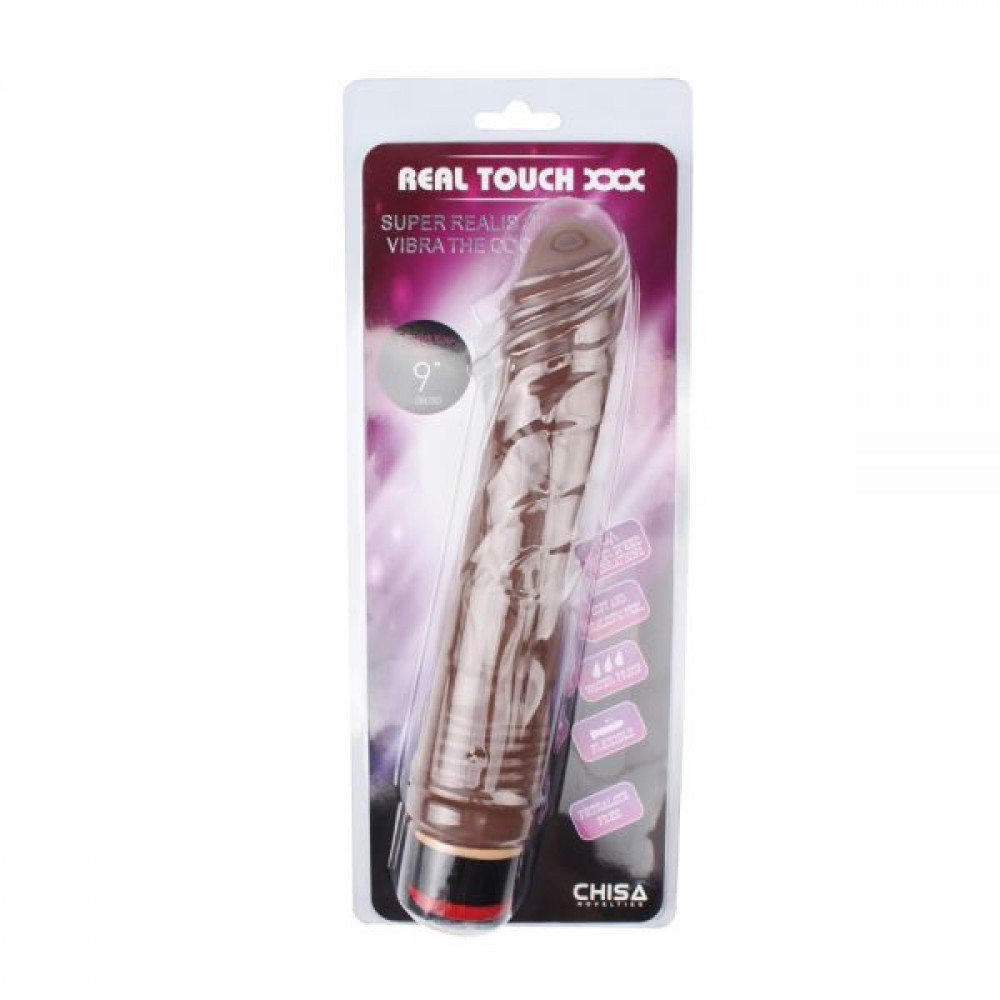 Вибромассажер 9” Vibe Cock, Brown 291637 CHISA