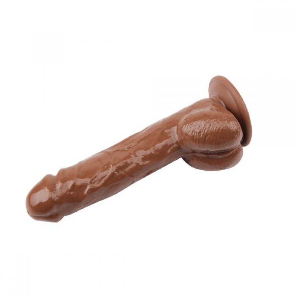 Вибромассажер JEFF STRYKER 8.9" Vibrating Dildo, Brown 291659 CHISA