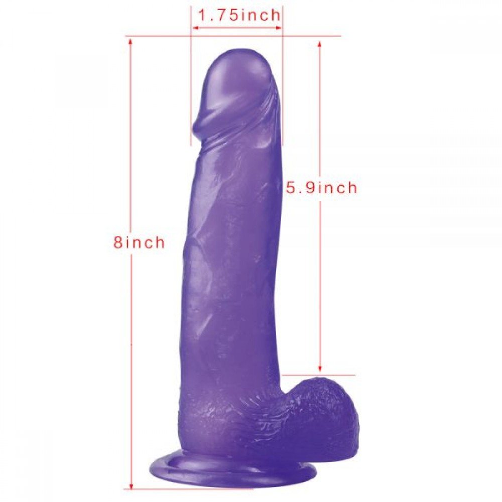 Фаллоимитатор 8" Jelly Studs, Purple 310110 LOVETOY